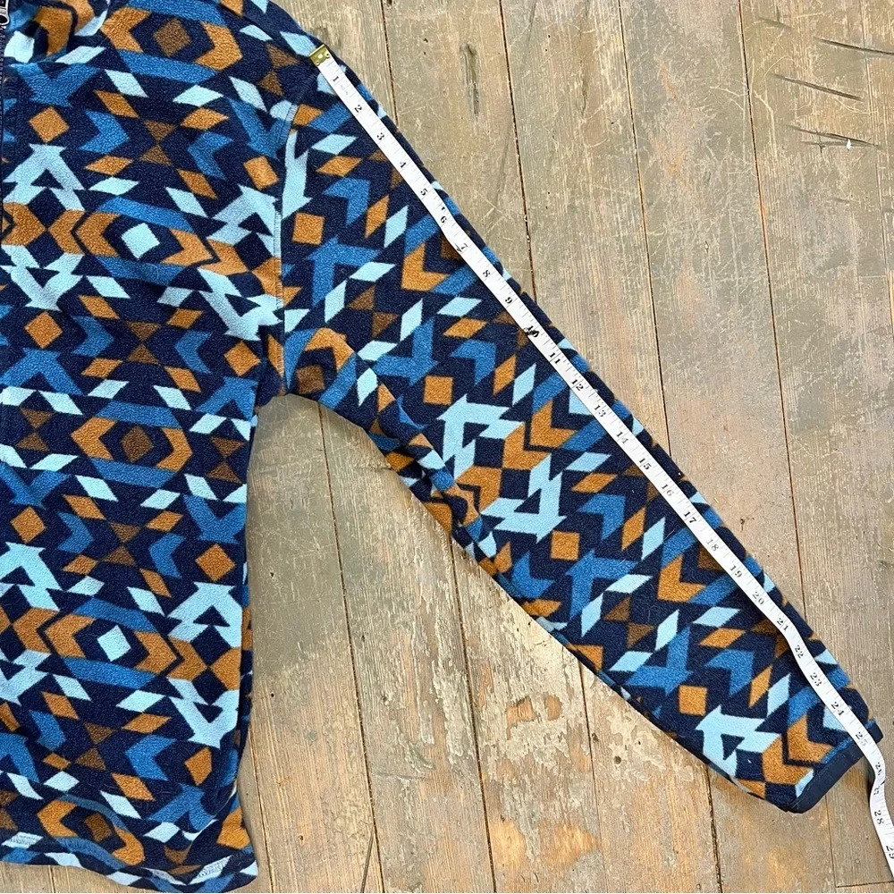 Sonoma Jacket Mens Size Medium Supersoft Arctic Fleece Blue Aztec Full Zipper - Picture 11 of 11